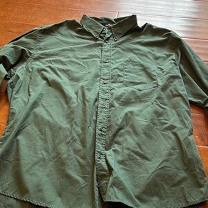Olive Casual Button-Down Shirt for Men